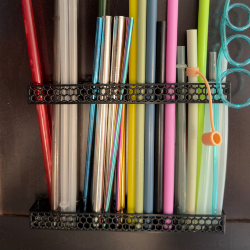 3D Printed Straw Organizer – Cabinet Drawer Mount