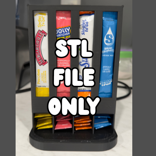 4 Slot Drink Mix Packet Organizer- STL FILE ONLY
