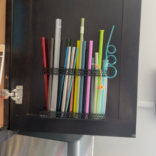 3D Printed Straw Organizer – Cabinet Drawer Mount